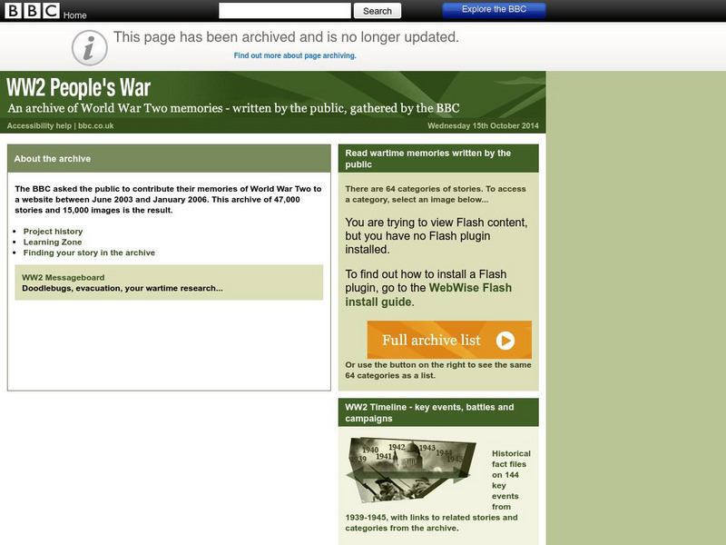 Bbc: Ww2 People's War Website Bbc: Ww2 People's War Website