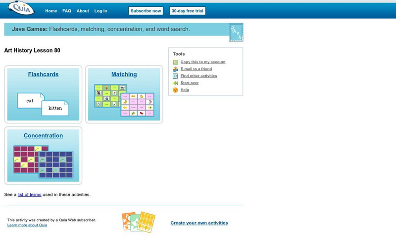 Quia: Art History Lesson 80 Interactive Quia: Art History Lesson 80 Interactive