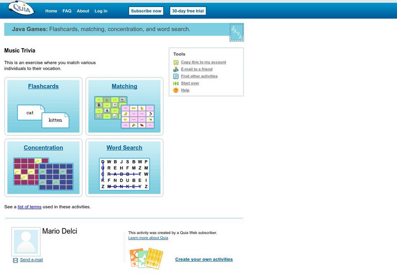 Quia: Music Trivia Interactive Quia: Music Trivia Interactive