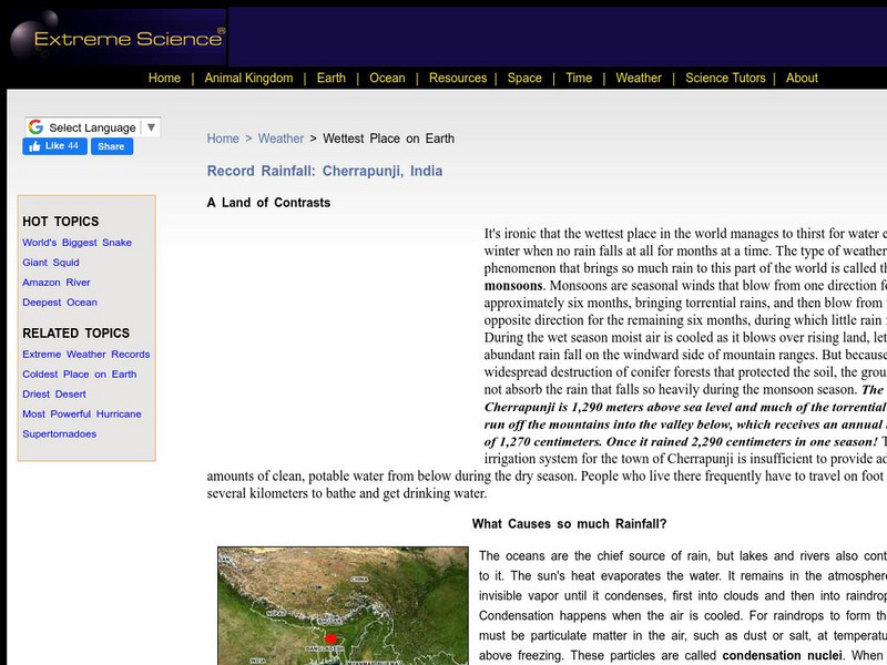 Extreme Science: Wettest Place on Earth: Cherrapunji, India Website Extreme Science: Wettest Place on Earth: Cherrapunji, India Website
