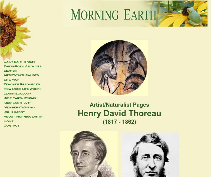Morning Earth: Henry David Thoreau Website Morning Earth: Henry David Thoreau Website