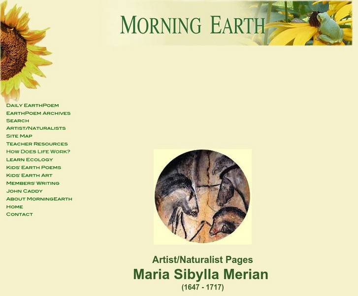 Morning Earth: Maria Sibylla Merian Website