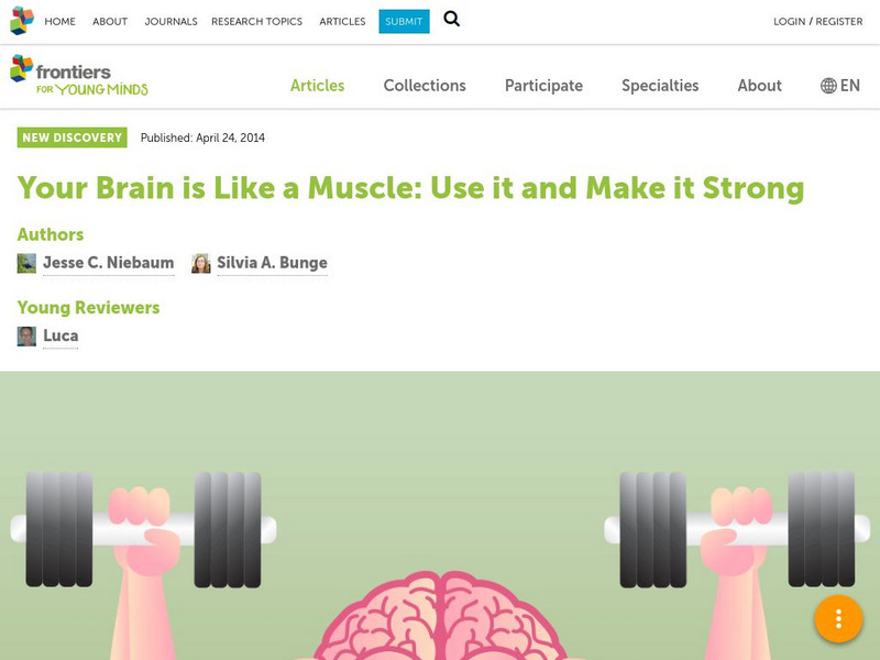 Frontiers: Your Brain Is Like a Muscle: Use It and Make It Strong Article Frontiers: Your Brain Is Like a Muscle: Use It and Make It Strong Article