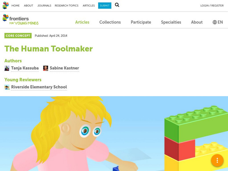 Frontiers: Human Toolmaker Article Frontiers: Human Toolmaker Article