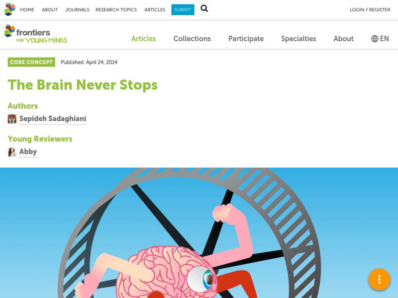 Frontiers: The Brain Never Stops Article