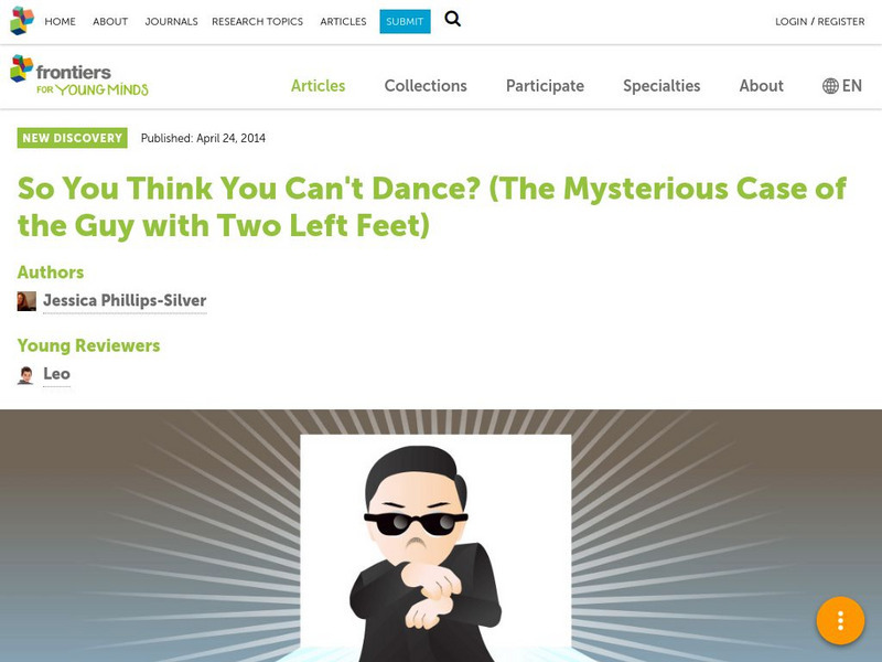 Frontier: So You Think You Can't Dance? Article Frontier: So You Think You Can't Dance? Article