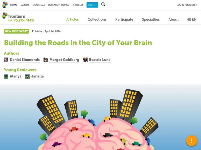 Frontiers: Building the Roads in the City of Your Brain Article Frontiers: Building the Roads in the City of Your Brain Article