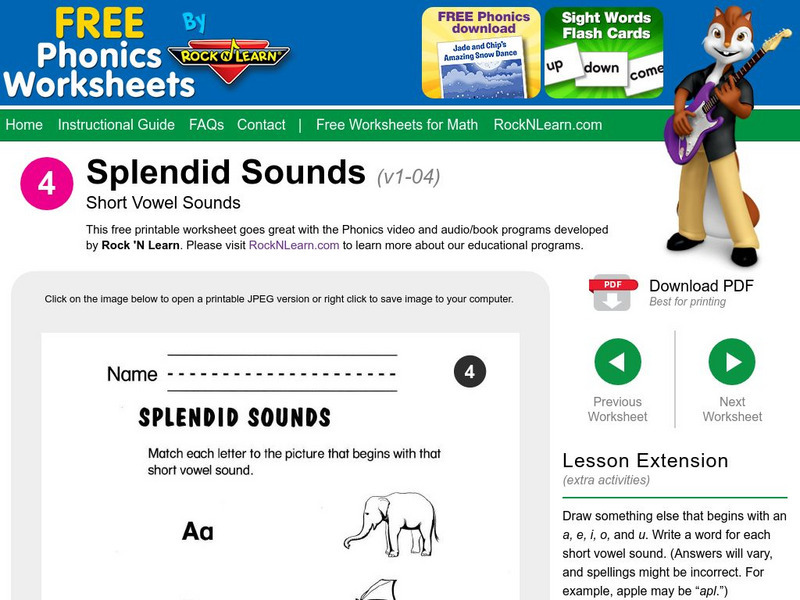Rock 'N Learn: Splendid Sounds Unknown Type Rock 'N Learn: Splendid Sounds Unknown Type