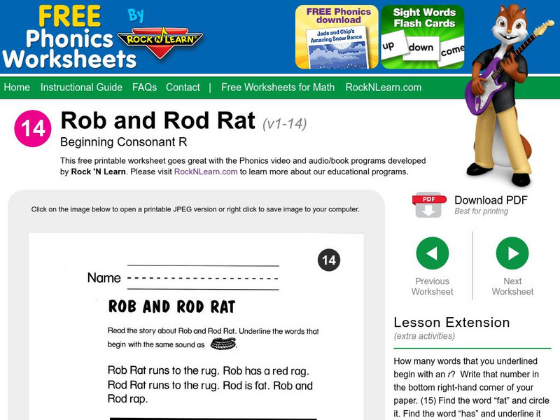 Rock 'N Learn: Rob and Rod Rat Unknown Type Rock 'N Learn: Rob and Rod Rat Unknown Type