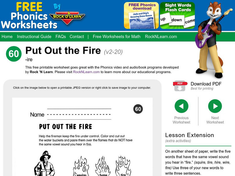 Rock 'N Learn: Put Out the Fire: Ire Unknown Type Rock 'N Learn: Put Out the Fire: Ire Unknown Type