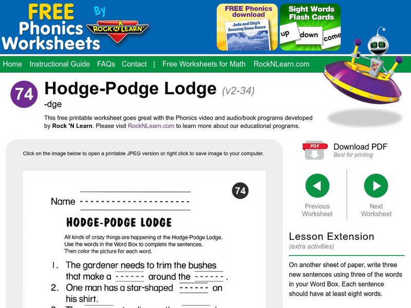 Rock 'N Learn: Hodge Podge Lodge: Dge Unknown Type Rock 'N Learn: Hodge Podge Lodge: Dge Unknown Type