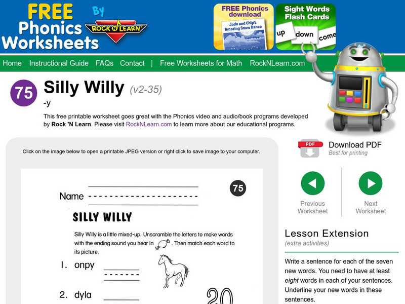 Rock 'N Learn: Silly Willy: Y Unknown Type Rock 'N Learn: Silly Willy: Y Unknown Type