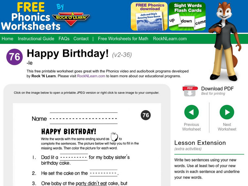Rock 'N Learn: Happy Birthday! Le Unknown Type Rock 'N Learn: Happy Birthday! Le Unknown Type