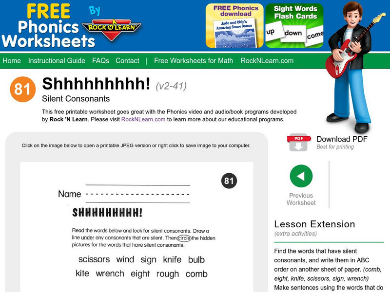 Rock 'N Learn: Shhhhhhhhh! Silent Consonants Unknown Type Rock 'N Learn: Shhhhhhhhh! Silent Consonants Unknown Type