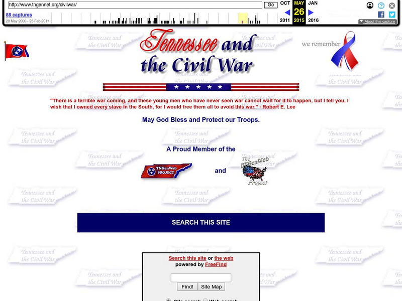 Tennessee and the Civil War Website Tennessee and the Civil War Website
