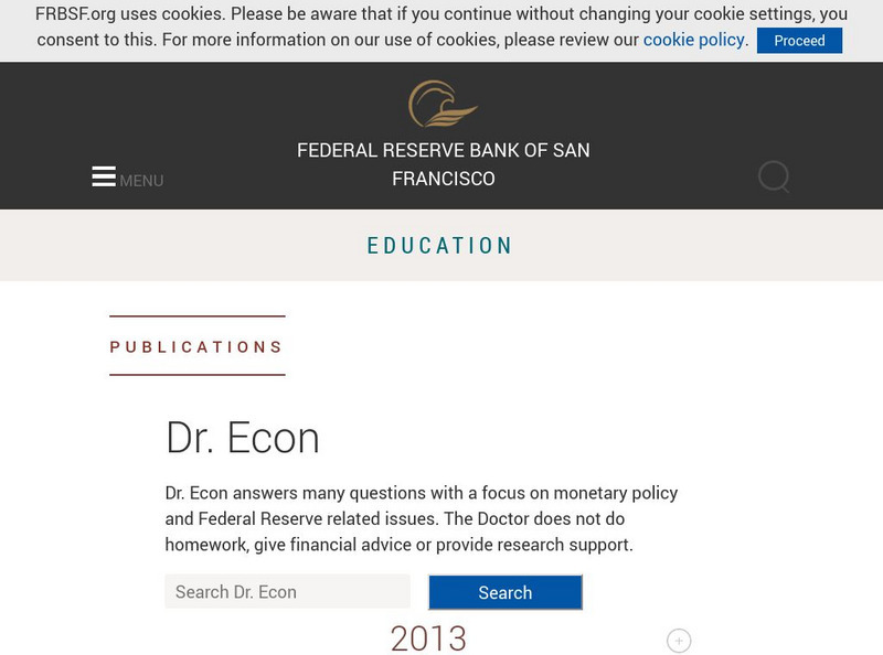 Federal Reserve Bank of San Francisco: Ask Dr. Econ Website Federal Reserve Bank of San Francisco: Ask Dr. Econ Website