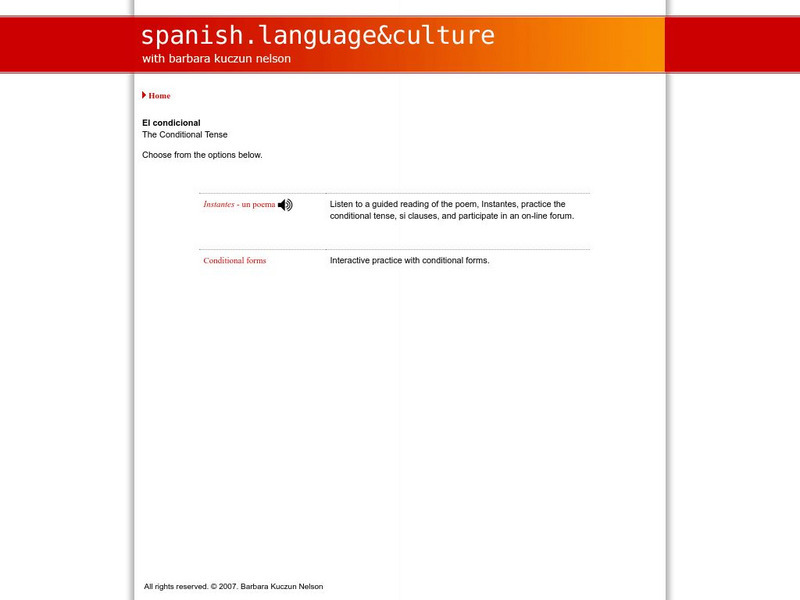 Spanish Language & Culture: El Condicional Unit Plan