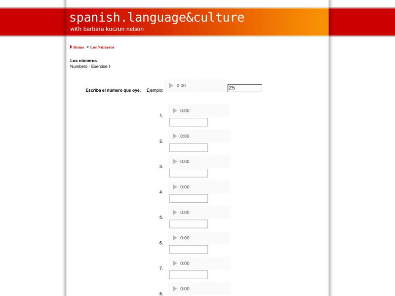 Spanish Language & Culture: Numbers 1 100 (Part I) Handout Spanish Language & Culture: Numbers 1 100 (Part I) Handout