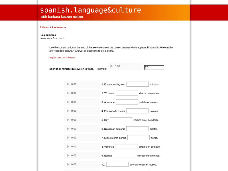 Spanish Language & Culture: Numbers 1 100 (Part Ii) Unit Plan Spanish Language & Culture: Numbers 1 100 (Part Ii) Unit Plan
