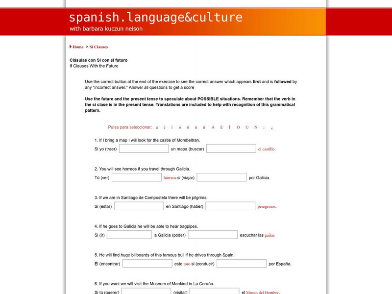 Spanish Language & Culture: Future Tense and Si Clauses Unit Plan Spanish Language & Culture: Future Tense and Si Clauses Unit Plan