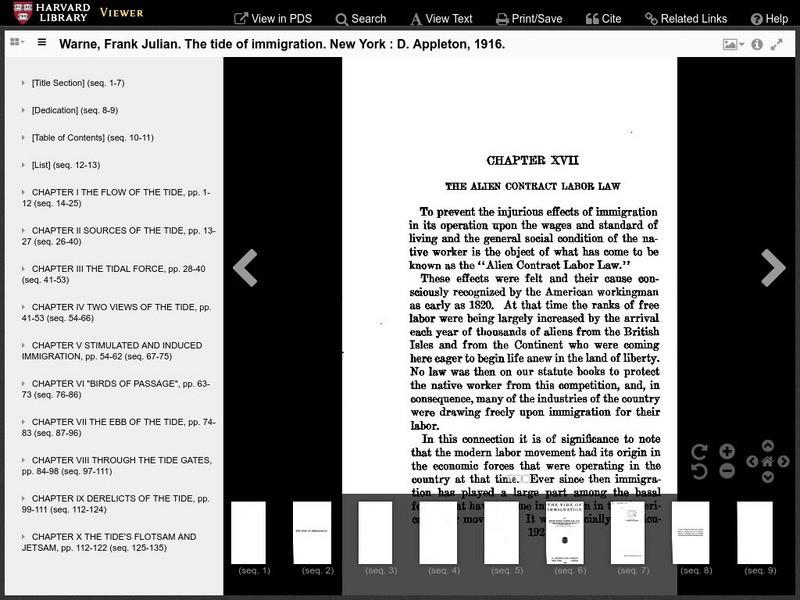 Harvard Univ. Library: The Tide of Immigration: The Alien Contract Labor Law Primary Harvard Univ. Library: The Tide of Immigration: The Alien Contract Labor Law Primary
