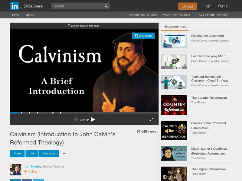 Tom Richey: Calvinism PPT Tom Richey: Calvinism PPT