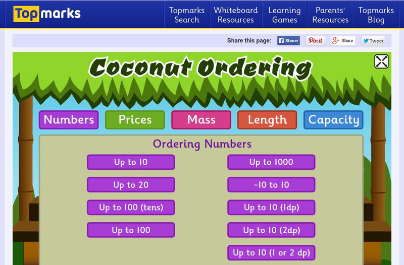 Topmarks: Coconut Ordering Interactive Topmarks: Coconut Ordering Interactive