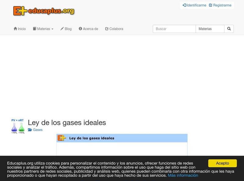 Educaplus: Ley De Los Gases Ideales [In Spanish] Instructional Video