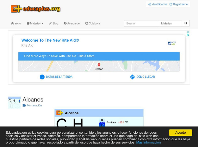 Educaplus: Alcanos [In Spanisn] Activity