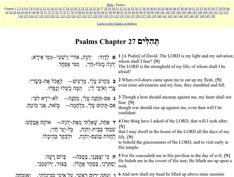 Hebrew English Bible: Psalms Primary Hebrew English Bible: Psalms Primary