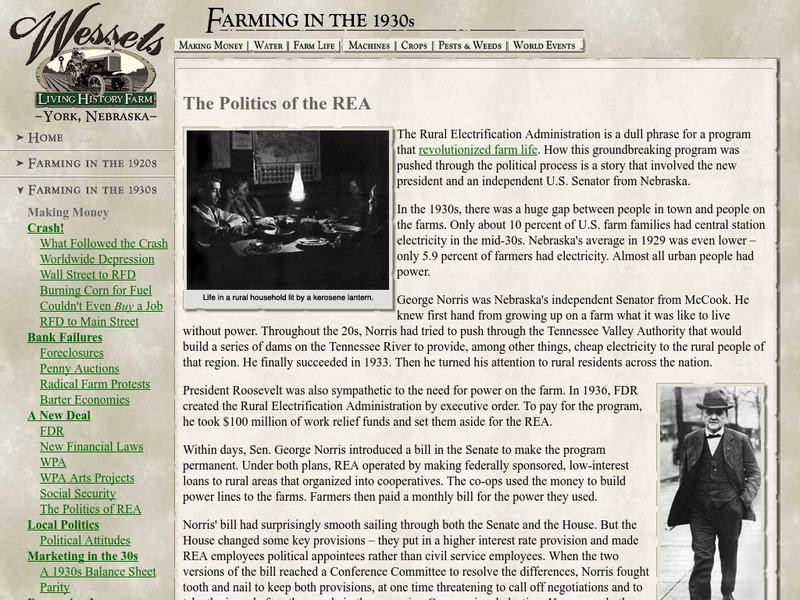 Living History Farm: Farming in the 1930s: The Politics of the Rea Website Living History Farm: Farming in the 1930s: The Politics of the Rea Website
