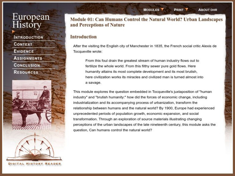 Digital History Reader: Can Humans Control the Natural World? Unit Plan Digital History Reader: Can Humans Control the Natural World? Unit Plan