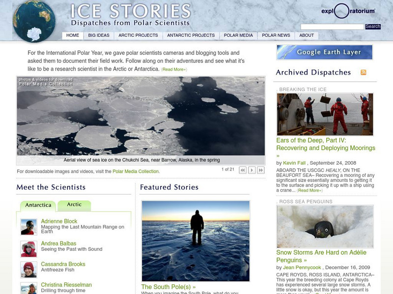 Exploratorium: Ice Stories: Dispatches From Polar Scientists Website Exploratorium: Ice Stories: Dispatches From Polar Scientists Website