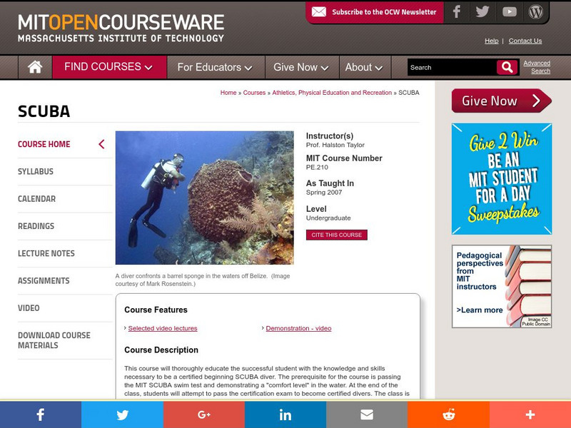 Mit: Open Course Ware: Scuba Online Course Mit: Open Course Ware: Scuba Online Course
