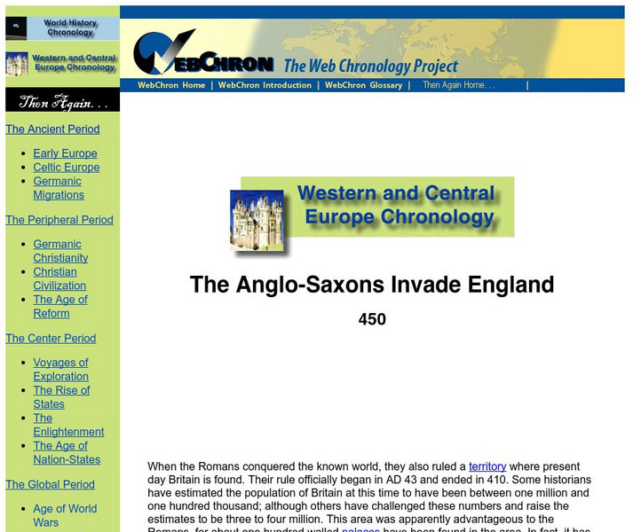 Then Again: Web Chron: Anglo Saxons Invade England Website Then Again: Web Chron: Anglo Saxons Invade England Website