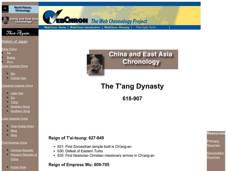 Then Again: Web Chron: The Tang Dynasty 618 907 Website Then Again: Web Chron: The Tang Dynasty 618 907 Website
