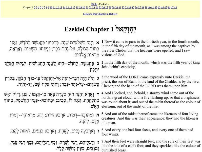 Hebrew English Bible: Ezekiel Primary Hebrew English Bible: Ezekiel Primary