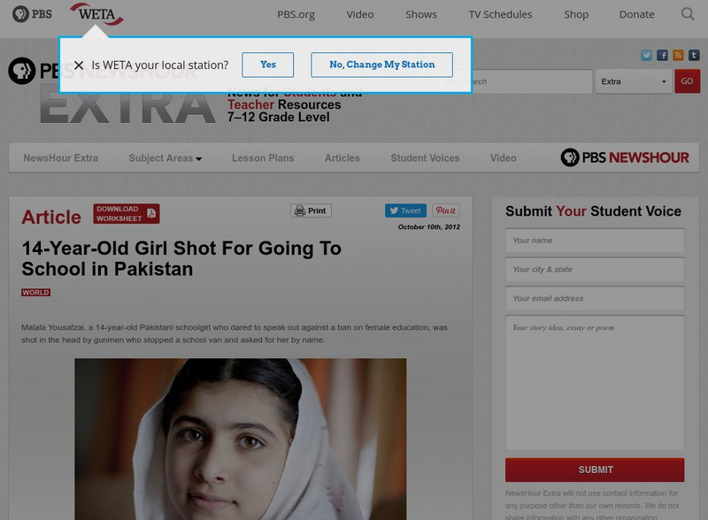 Pbs Newshour Extra: Shot for Going to School Article Pbs Newshour Extra: Shot for Going to School Article