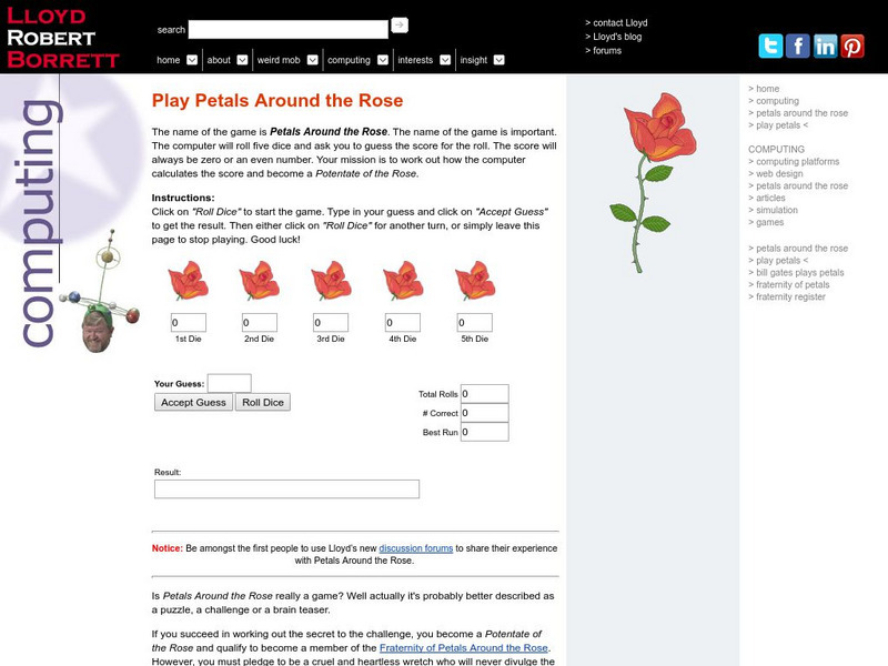 Petals Around the Rose Activity Petals Around the Rose Activity