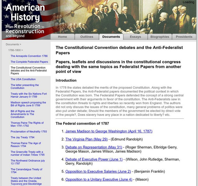 American History: Documents: The Anti Federalist Papers Primary American History: Documents: The Anti Federalist Papers Primary