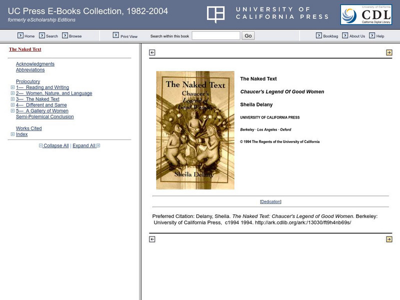 E Scholarship Editions: The Naked Text: Chaucer's Legend of Good Women eBook E Scholarship Editions: The Naked Text: Chaucer's Legend of Good Women eBook