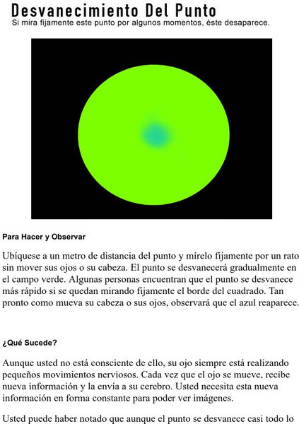 Exploratorium: Desvanecimiento Del Punto Activity Exploratorium: Desvanecimiento Del Punto Activity