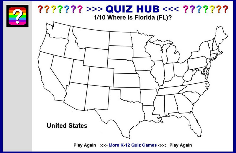 Quiz Hub: u.s. Map Game Interactive Quiz Hub: u.s. Map Game Interactive