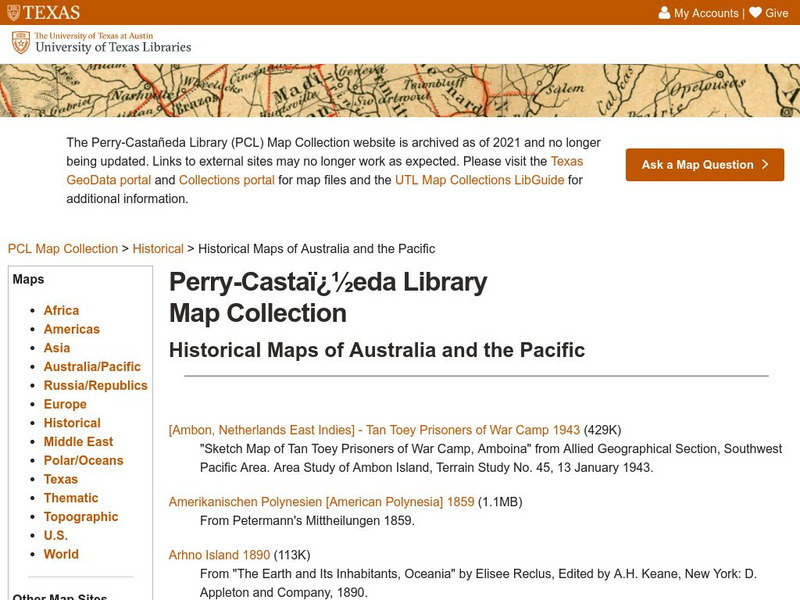 Perry Castaneda Library Map Collection: Historical Maps of Australia Graphic Perry Castaneda Library Map Collection: Historical Maps of Australia Graphic