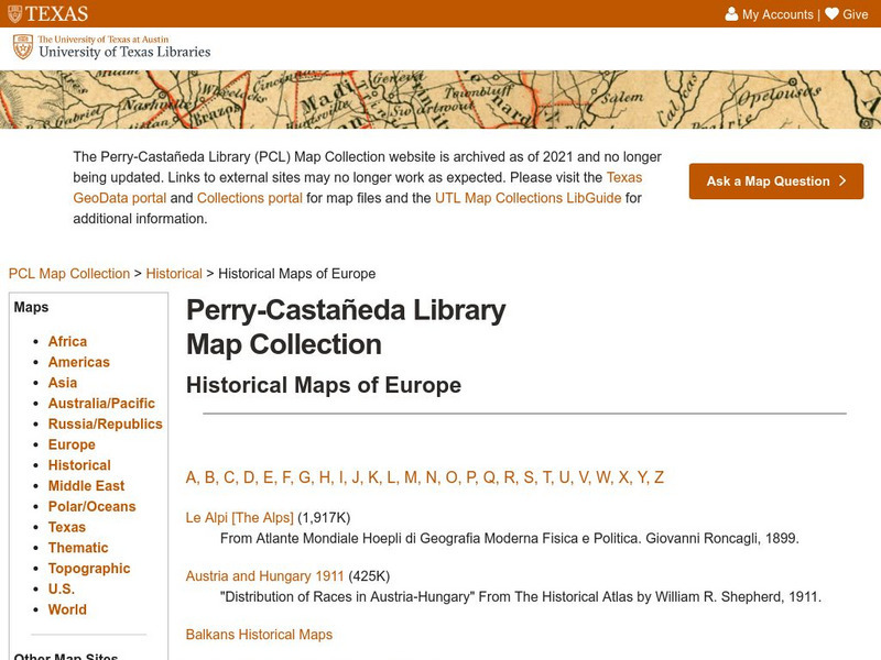 Perry Castaneda Library Map Collection: Historical Maps of Europe Graphic Perry Castaneda Library Map Collection: Historical Maps of Europe Graphic
