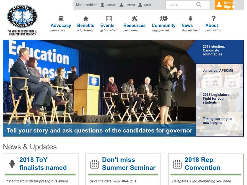 Education Minnesota: Home Website