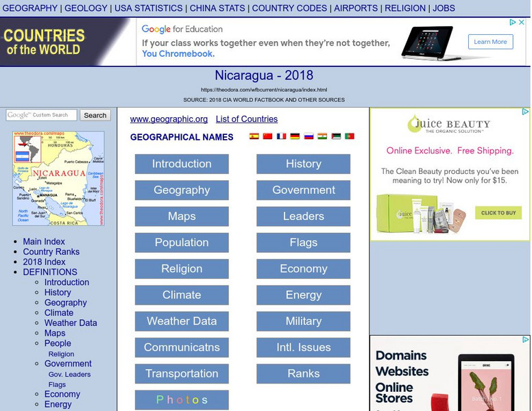 Geographic: Nicaragua Website Geographic: Nicaragua Website