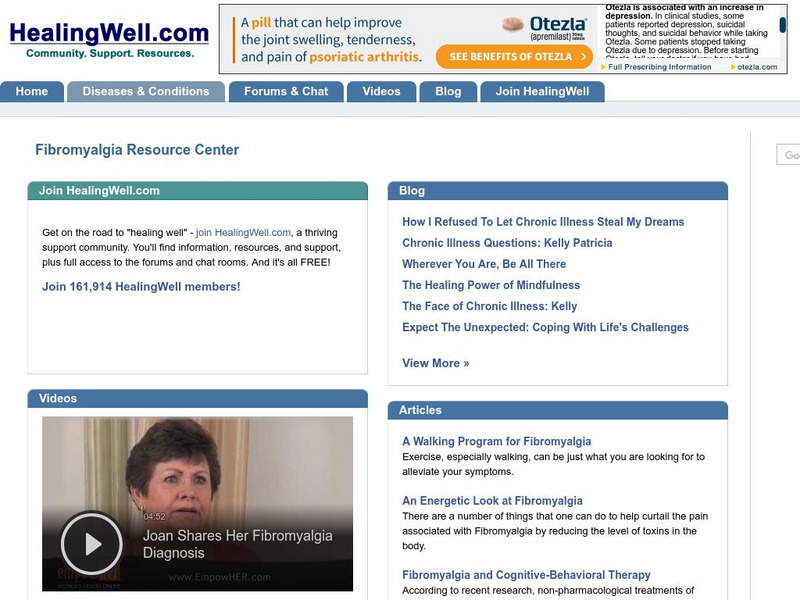 Healing Well: Fibromyalgia Resource Center Website Healing Well: Fibromyalgia Resource Center Website