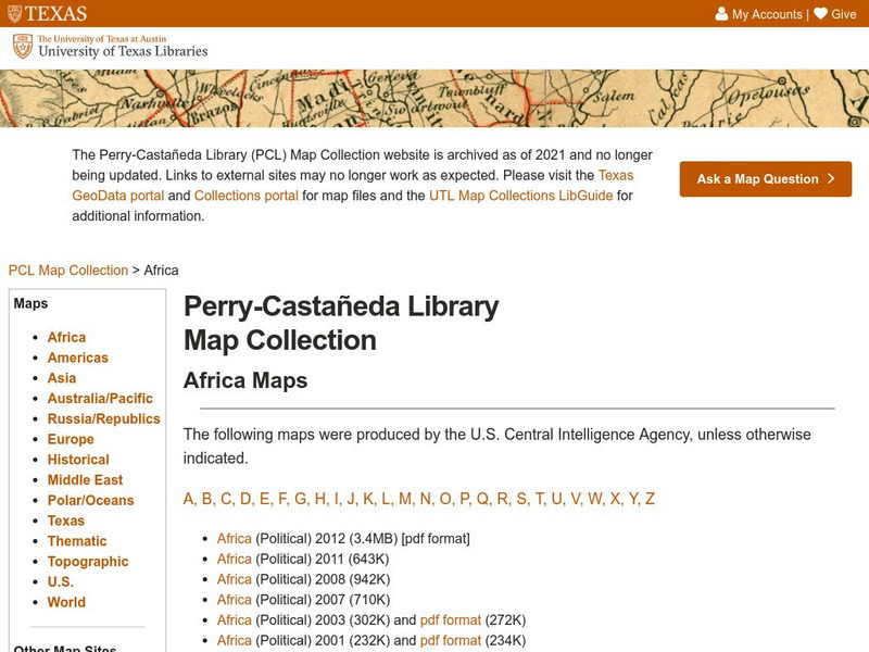 Perry Castaneda Library Map Collection: African Maps Graphic Perry Castaneda Library Map Collection: African Maps Graphic