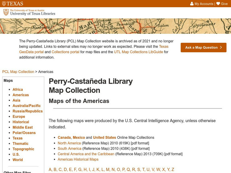 Univerisity of Texas: Maps of the Americas Graphic Univerisity of Texas: Maps of the Americas Graphic